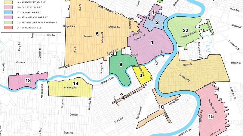 Business Improvement Zones Map