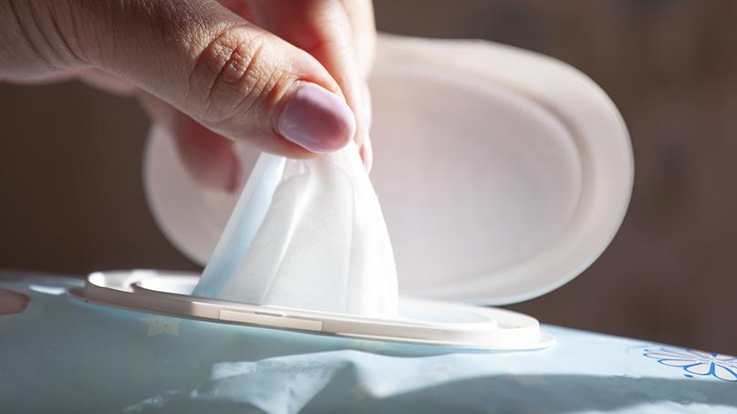 Disposable wipes, even ones labeled as “flushable", should never go down the drain.