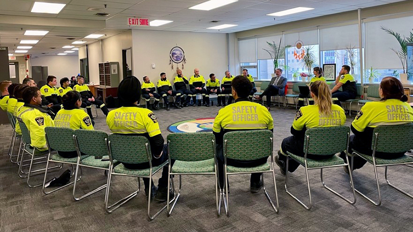 Community Safety Officers seated in a circle