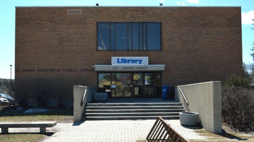 entrance to the James-assiniboia library on Portage avenue