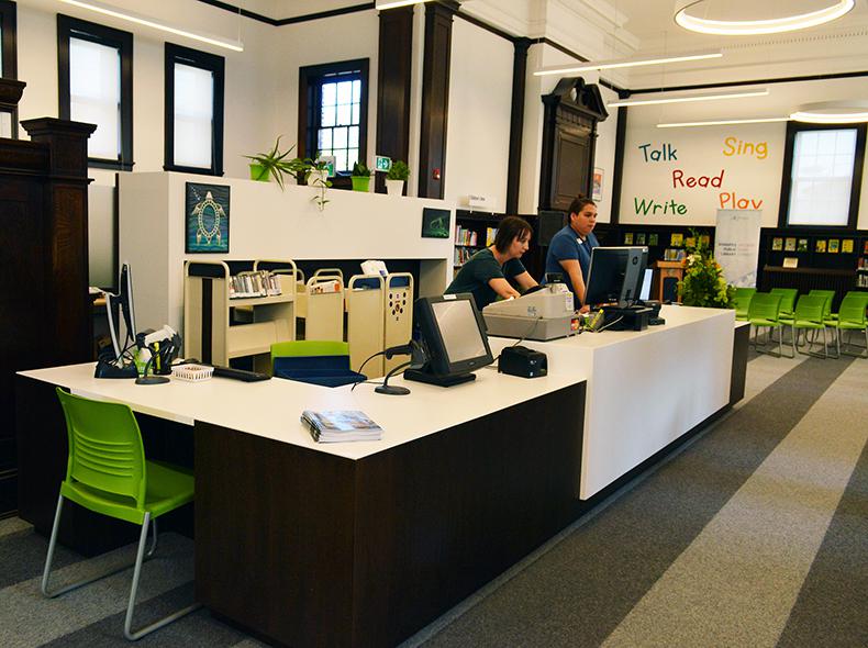 Historic elements of St. John’s Library were preserved during the restoration project.