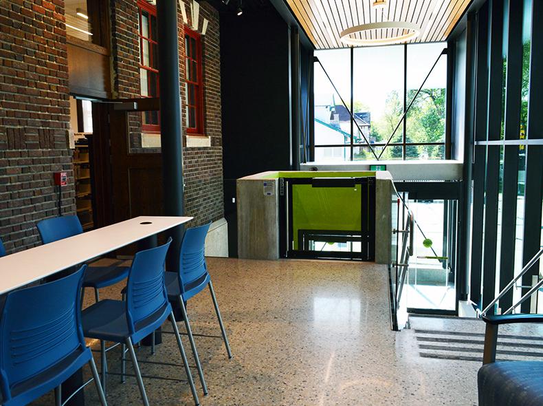 Historic elements of St. John’s Library were preserved during the restoration project.