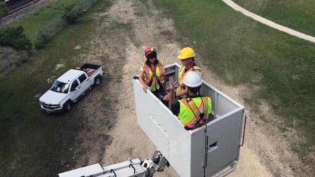 Crane training being conducted by our Equipment Operator Training Branch.