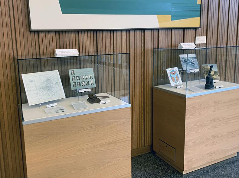 The exhibit on display at City Hall.