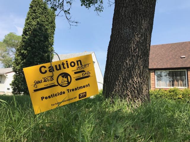 EAB Injection notice sign