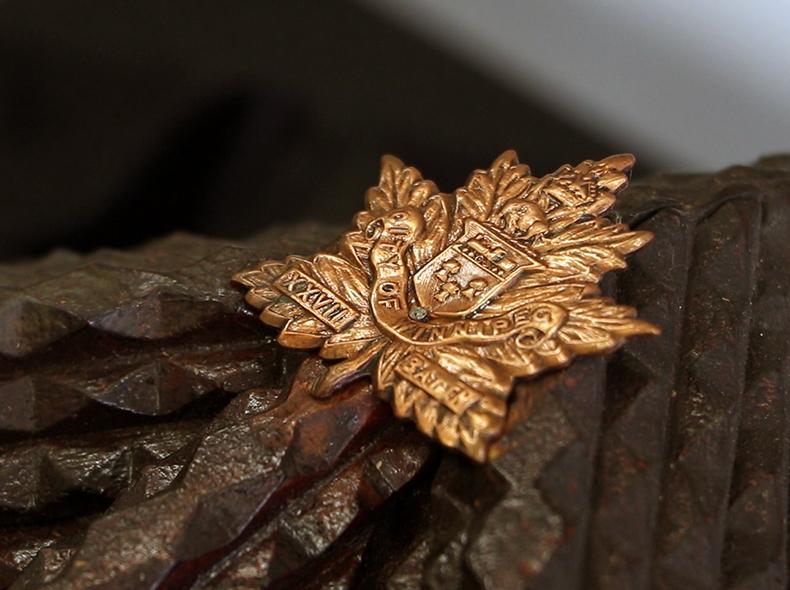 This piece was embroidered by Winnipeg-based solider Herbert Clark during the First World War.