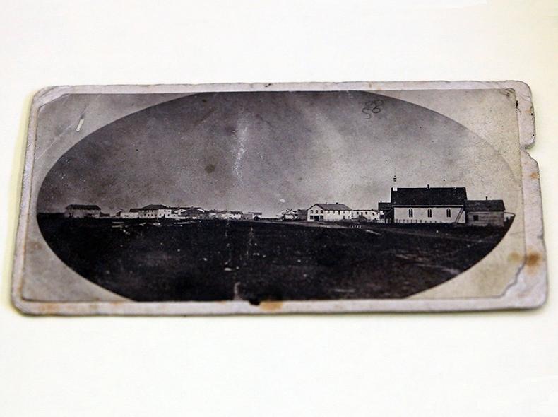 Two photographs of Main Street taken in 1871 and 1872 were given to the City in 1924.