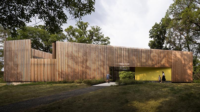 The east view of the Forest Pavilion