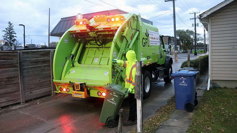 The bin is then collected curbside, just like garbage and recycling pick-up.