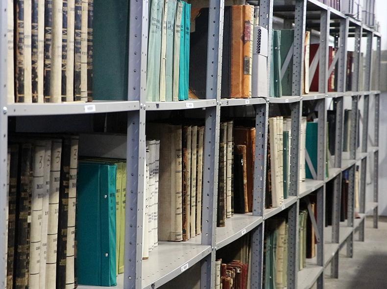 There are around 10,000 linear feet of records stored in the archives building on Myrtle Street.