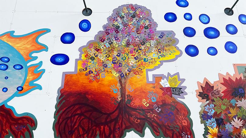 The mural will be outside of City Hall for the next several months.