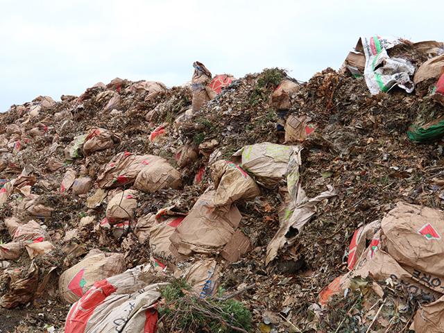 Yard waste is brought to the Brady Road Resource Management Facility.