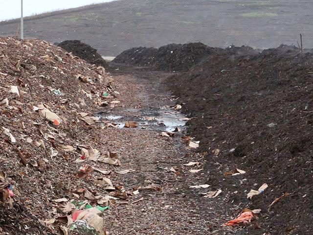 Compost at various stages at the Brady Road Resource Management Facility.