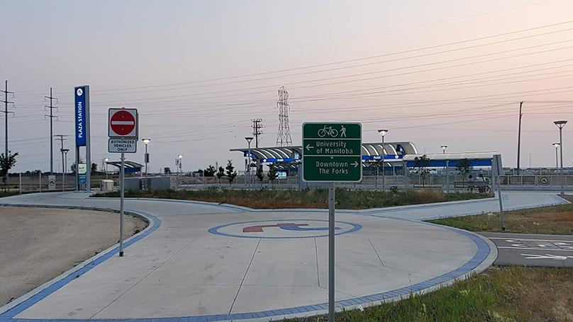 The active transportation path alongside the Southwest Transitway.