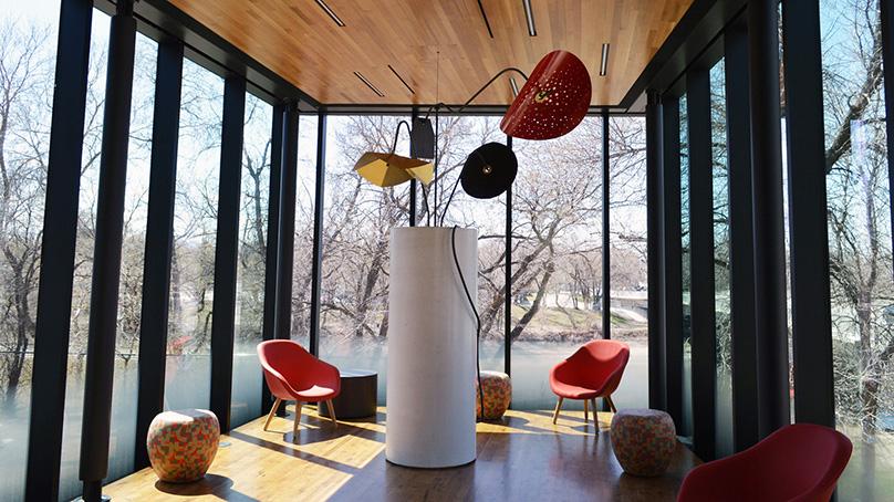 The new extension to the south of the building.