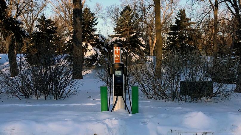 The charging station at Kildonan Park.