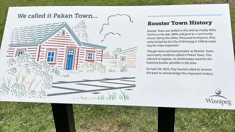 In the late 1800s, after being pushed from their Red River homes, six Metis families settled on land in what is now the Grant Park area. It was known as Rooster Town.