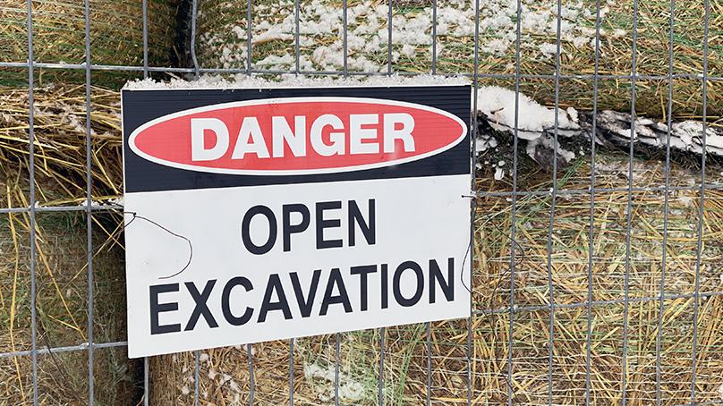 People should stay away from the construction sites for safety reasons.