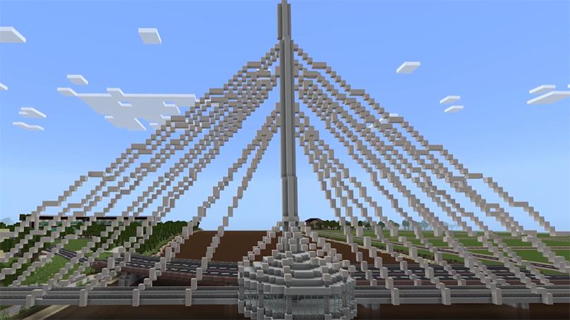 Minecraft version of Esplanade Riel.