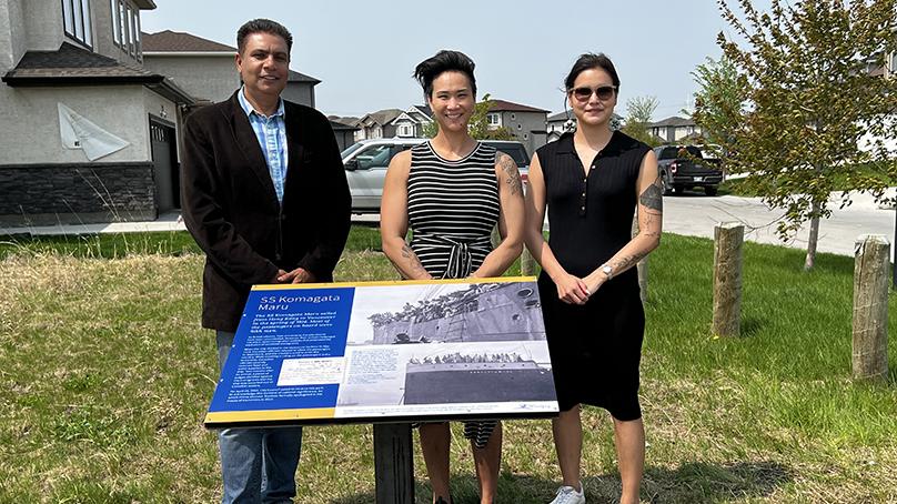 The unveiling event at Komagata Maru Park.