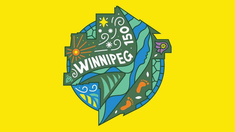 The Winnipeg 150 graphic, designed by Jordan Stranger of Totem Doodem, showcases Winnipeg's journey to reconciliation and connection to the earth