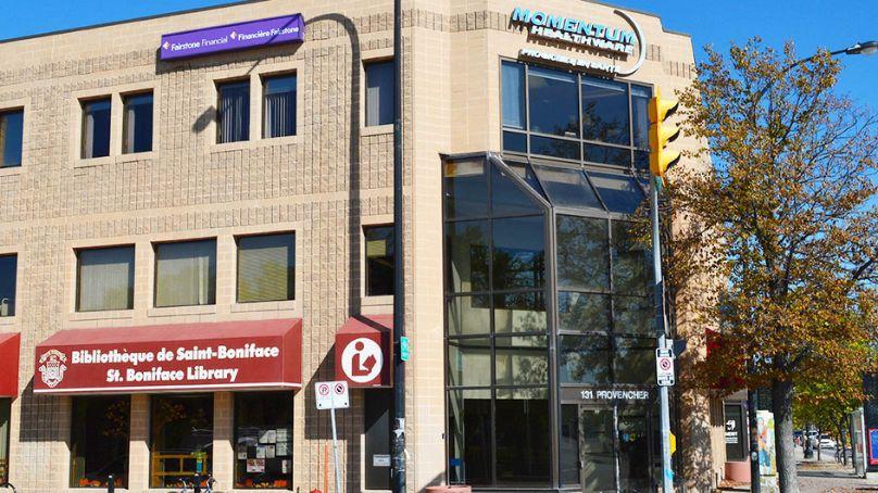 entrance to the st boniface library on provencher