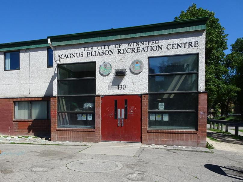 Magnus Eliason Recreation Centre front entrance