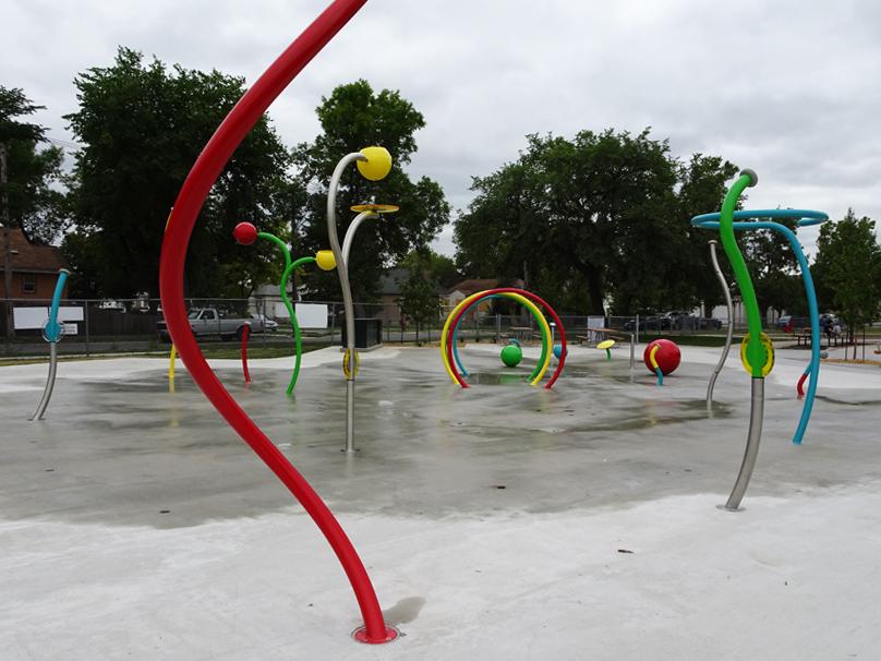 Sprinklers at Old Ex Spray Pad