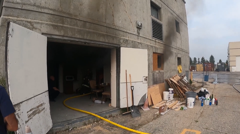 Outside view of the fire investigations training site