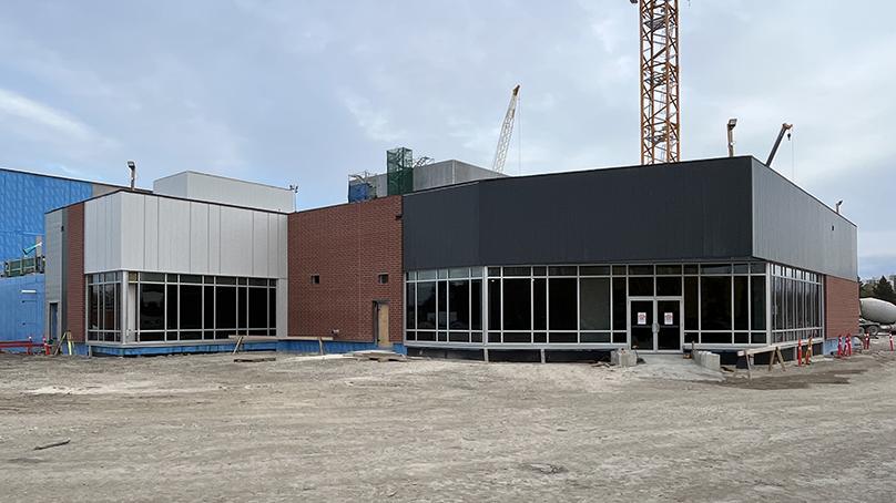 Construction underway at the North End Sewage Treatment Plant.