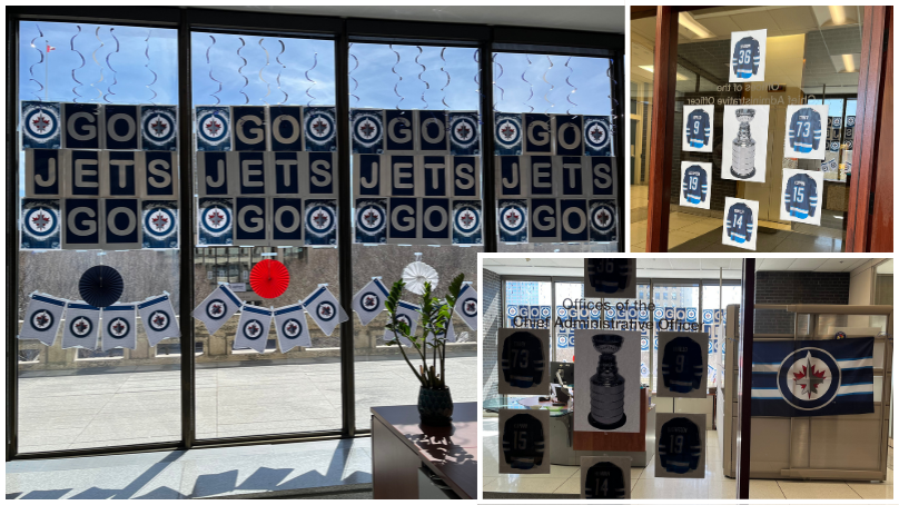 One of the Whiteout at Work Winnipeg Jets decorating contest entries.