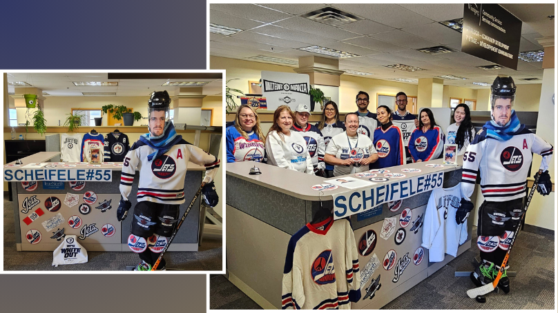One of the Whiteout at Work Winnipeg Jets decorating contest entries.