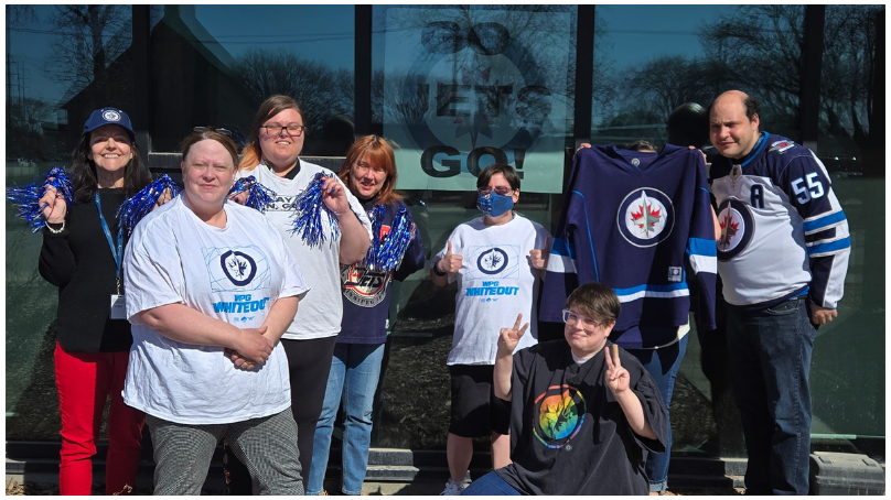 One of the Whiteout at Work Winnipeg Jets decorating contest entries.