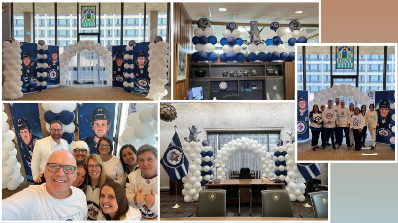 One of the Whiteout at Work Winnipeg Jets decorating contest entries.