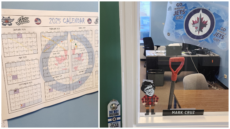 One of the Whiteout at Work Winnipeg Jets decorating contest entries.