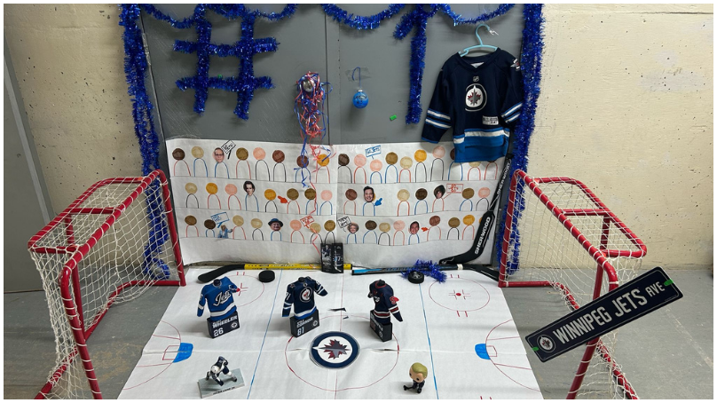 One of the Whiteout at Work Winnipeg Jets decorating contest entries.