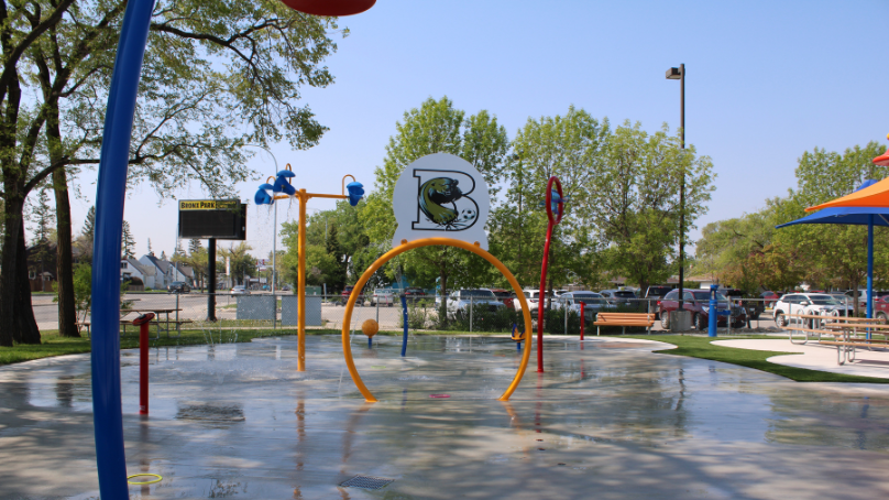 Bronx Park Spray Pad, located at 720 Henderson Hwy.