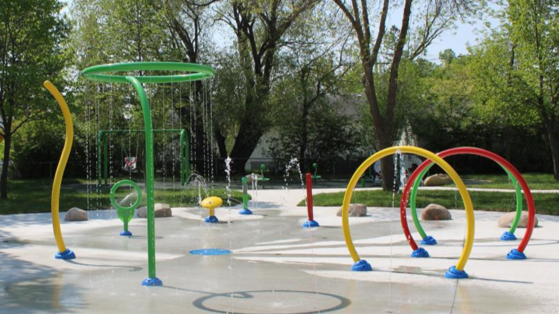 Clifton Spray Pad, located at 1315 Strathcona St.