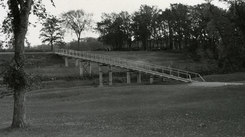 The footbridge on 18th hole at Windsor Park Golf Course in 1966.