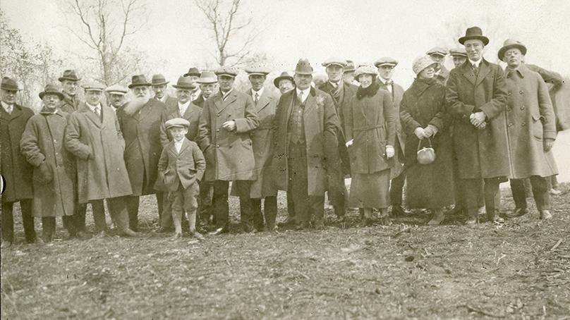 City Council members and others inspect the grounds at Windsor Park Golf Course on May 5, 1924.