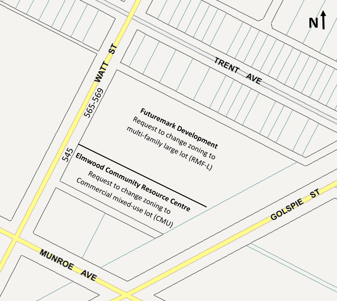 map of development site.