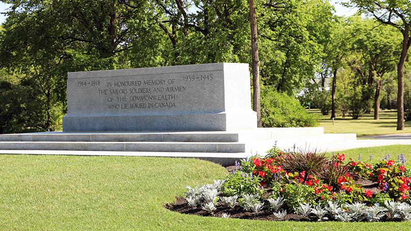 The Stone of Remembrance was unveiled at the Field of Honour in Brookside Cemetery in 1960.