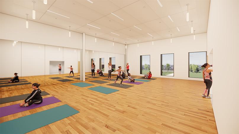 Rendering of the South Winnipeg Recreation Campus studio space.